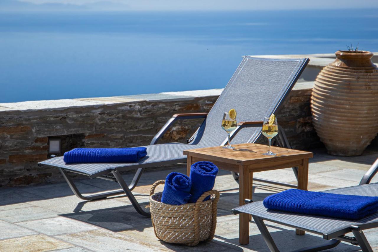 Korthio Acron Andros - Luxury Villa With Private Pool מראה חיצוני תמונה