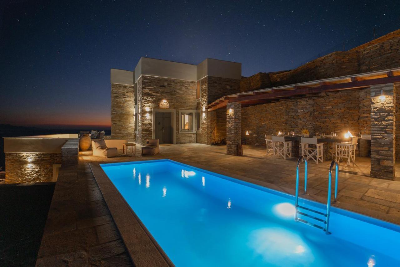 Korthio Acron Andros - Luxury Villa With Private Pool מראה חיצוני תמונה
