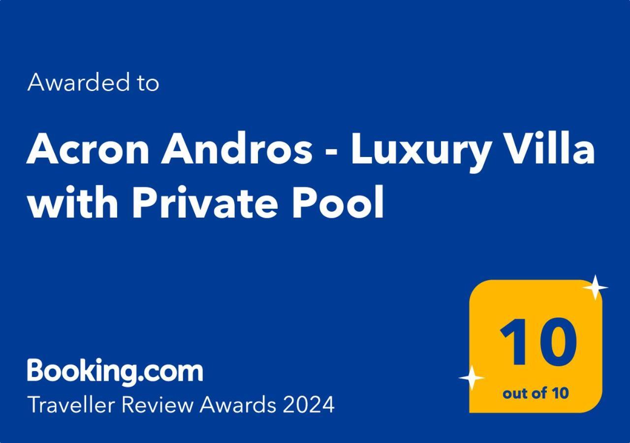 Korthio Acron Andros - Luxury Villa With Private Pool מראה חיצוני תמונה